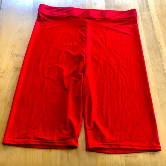 🪩 Collusion x ASOS Disco Legging Shorts in red - Picture 2 of 4